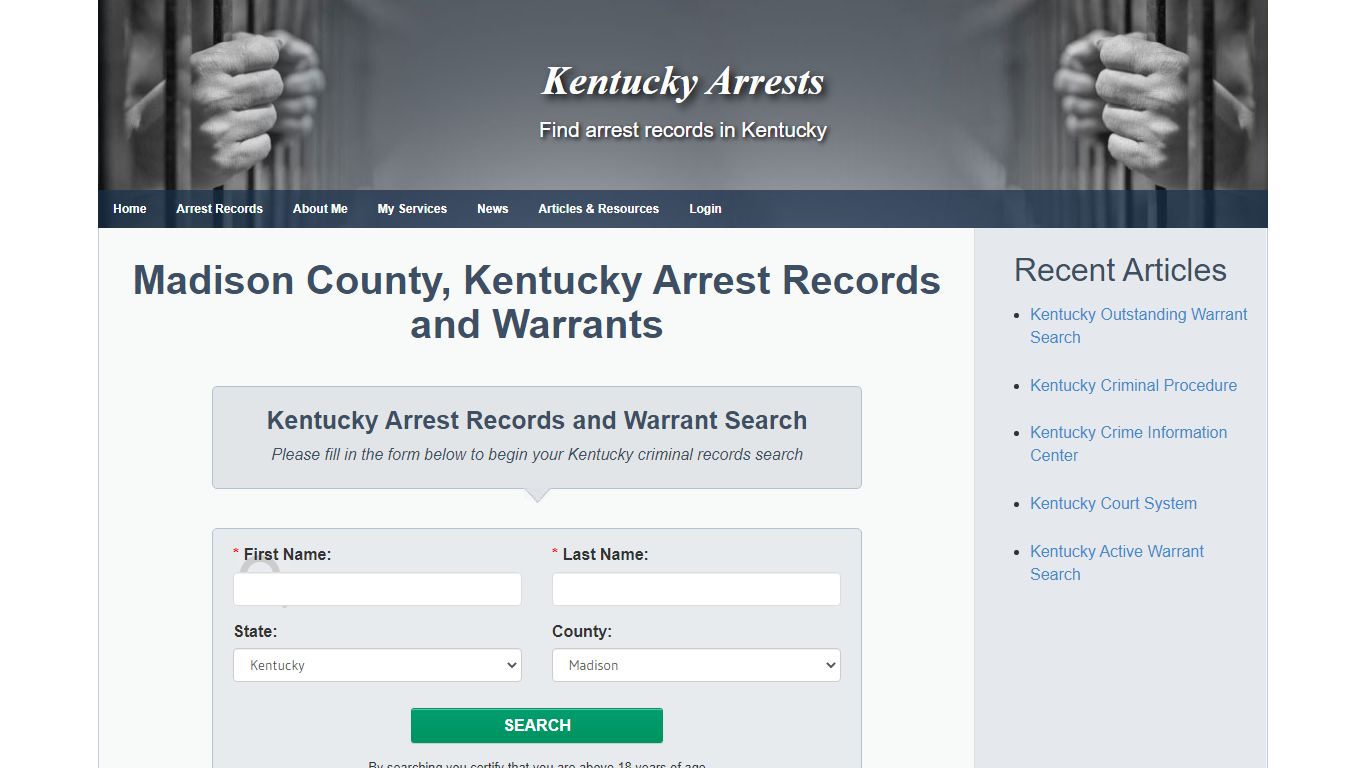 Madison County, Kentucky Arrest Records and Warrants